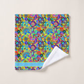 Ensemble de serviettes de bain fleuri brillant en (Gant de toilette)