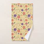 Ensemble de serviettes de bain fleurie de printemp (Serviette à main)