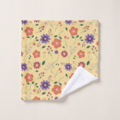 Ensemble de serviettes de bain fleurie de printemp (Gant de toilette)