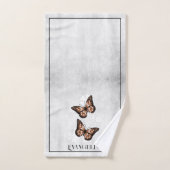 Ensemble de serviettes de bain fleurie Papillon en (Serviette à main)