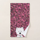 Ensemble de serviettes de bain fleurie Westie Impr (Serviette à main)