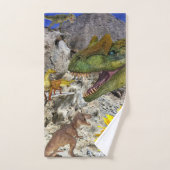 Ensemble de serviettes de bain fleuris de dinosaur (Serviette à main)