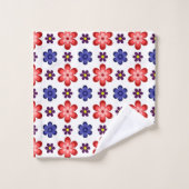 Ensemble de serviettes de bain Fleurs Bleu Violet (Gant de toilette)