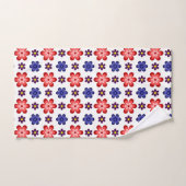 Ensemble de serviettes de bain Fleurs Bleu Violet (Serviette à main)