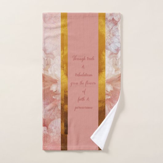 Ensemble de serviettes de bain Fleurs de Foi (Pêch (Serviette à main)
