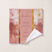 Ensemble de serviettes de bain Fleurs de Foi (Pêch (Gant de toilette)