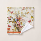 Ensemble de serviettes de bain fleurs et papillons (Gant de toilette)