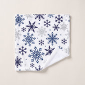 ensemble de serviettes de bain flocons de neige (Gant de toilette)