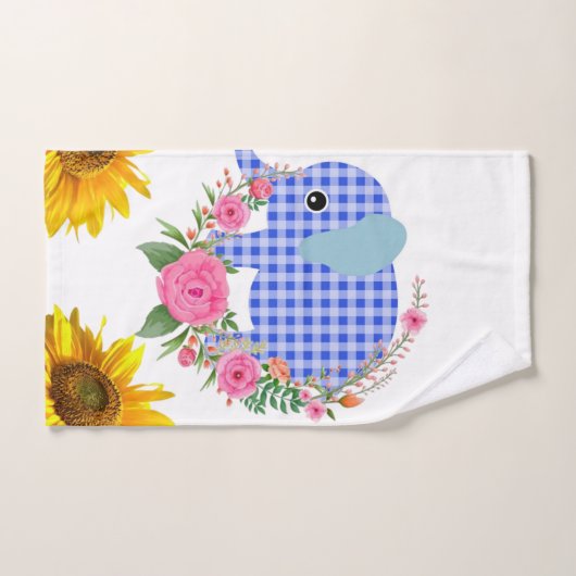 Ensemble de serviettes de bain Floral Blue Elephan (Serviette à main)