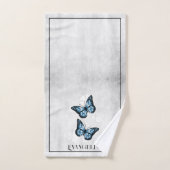 Ensemble de serviettes de bain Floral Papillon Ble (Serviette à main)