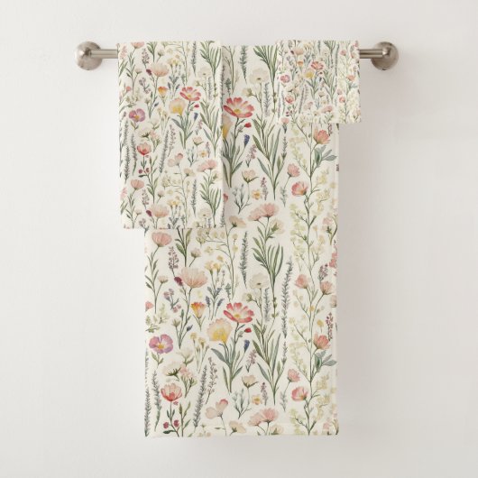 Ensemble de serviettes de bain Floral Springtime (En situation)