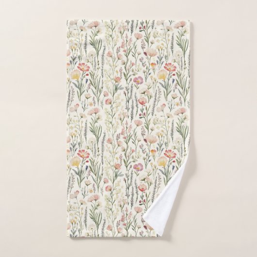Ensemble de serviettes de bain Floral Springtime (Serviette à main)