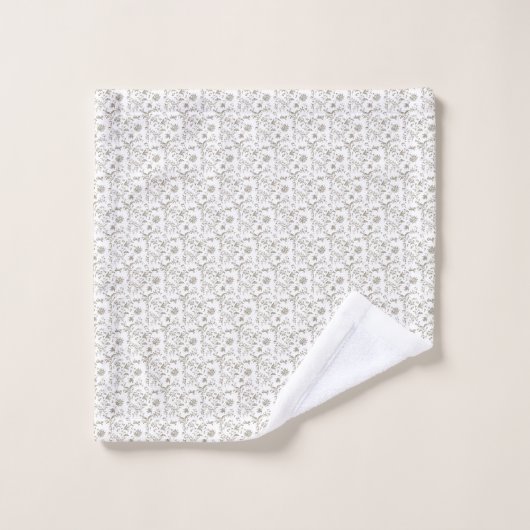 Ensemble de serviettes de bain florales (Gant de toilette)
