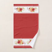 Ensemble de serviettes de bain florales aquarelle (Serviette à main)