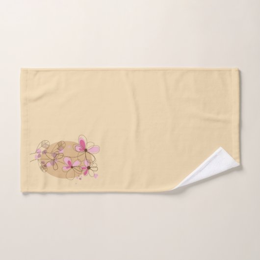 Ensemble de serviettes de bain florales moderne (Serviette à main)
