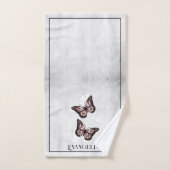 Ensemble de serviettes de bain florales Papillon r (Serviette à main)