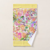 ensemble de serviettes de bain florales pastel (Serviette à main)