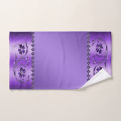 Ensemble de serviettes de bain florales pourpre (Serviette à main)