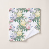 Ensemble de serviettes de bain florales Rose Paste (Gant de toilette)