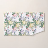 Ensemble de serviettes de bain florales Rose Paste (Serviette à main)