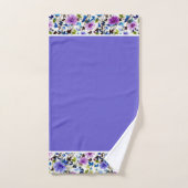 Ensemble de serviettes de bain florales violettes (Serviette à main)