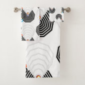 Ensemble de serviettes de bain Formes et Couleurs (En situation)