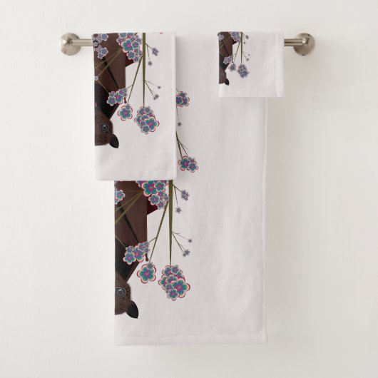 Ensemble de serviettes de bain Fox volant (En situation)