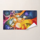 Ensemble de serviettes de bain fractionnées coloré (Serviette à main)