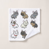 ensemble de serviettes de bain frenchie personnali (Gant de toilette)