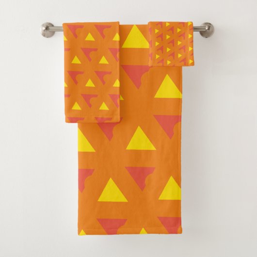 Ensemble de serviettes de bain Geo Design (En situation)