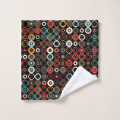 Ensemble de serviettes de bain géométriques Cercle (Gant de toilette)
