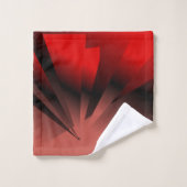 Ensemble de serviettes de bain géométriques rouge  (Gant de toilette)