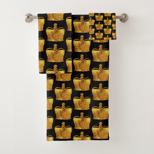 Ensemble de serviettes de bain Golden Crowns (En situation)