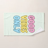 Ensemble de serviettes de bain Good Vibes Only (Serviette à main)