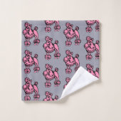 Ensemble de serviettes de bain grandes gris rose P (Gant de toilette)