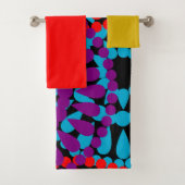 Ensemble De Serviettes De Bain Grands Cercles (En situation)