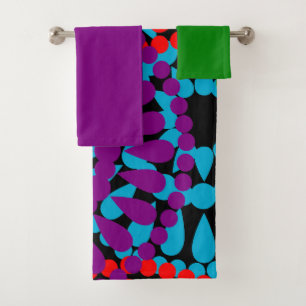 Ensemble De Serviettes De Bain Grands Cercles
