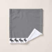 Ensemble de serviettes de bain gris d'orignal Rust (Gant de toilette)