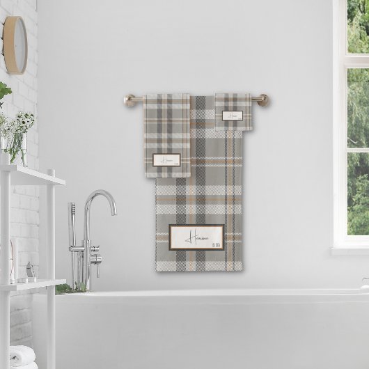 Ensemble de serviettes de bain gris nuage moderne