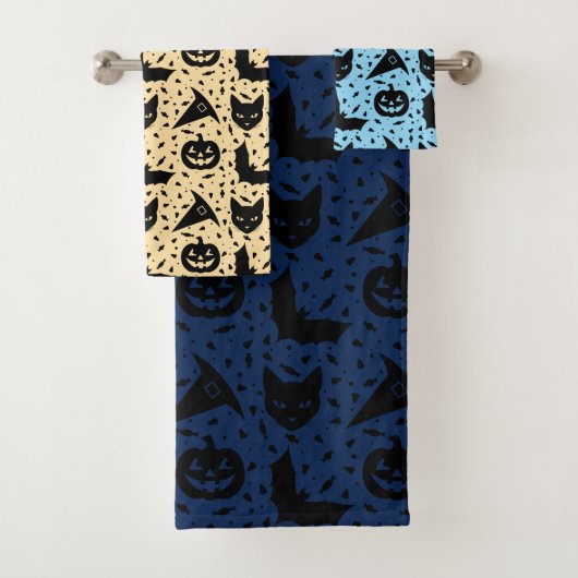Ensemble de serviettes de bain HALLOWEEN (En situation)