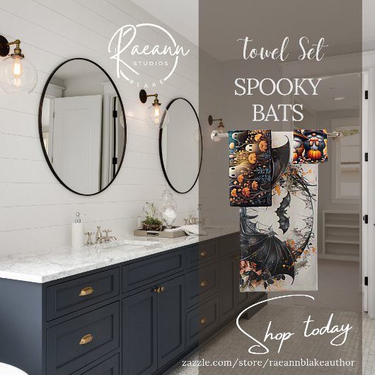 Ensemble de serviettes de bain Halloween amusant e