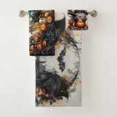 Ensemble de serviettes de bain Halloween éffrayant (En situation)
