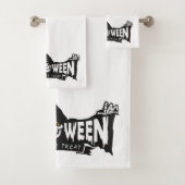 Ensemble de serviettes de bain Halloween en fauche (En situation)