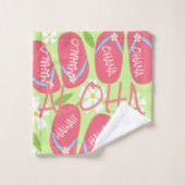 Ensemble de serviettes de bain Hawaii Aloha Collec (Gant de toilette)