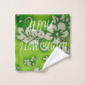 Ensemble de serviettes de bain Hawaii Aloha Collec (Gant de toilette)