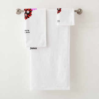 Ensemble de serviettes de bain Heart Fuzzies