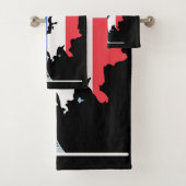 Ensemble de serviettes de bain Hello Paris Design (En situation)