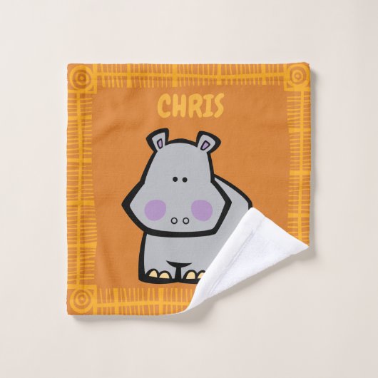 Ensemble de serviettes de bain Hippo Faune (Gant de toilette)