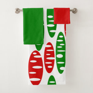 Ensemble de serviettes de bain Holey Ovals de Noël