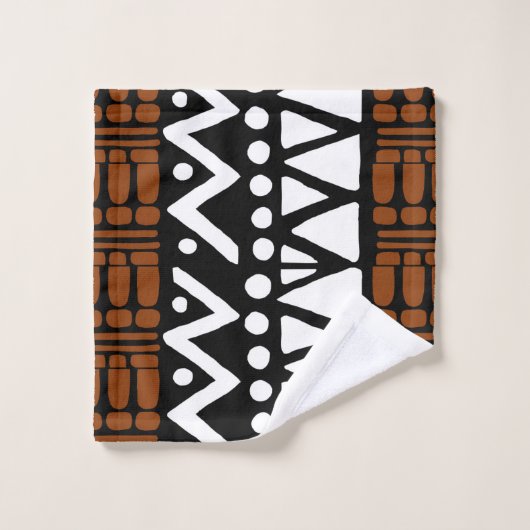 Ensemble de serviettes de bain imprimé Bogolan afr (Gant de toilette)